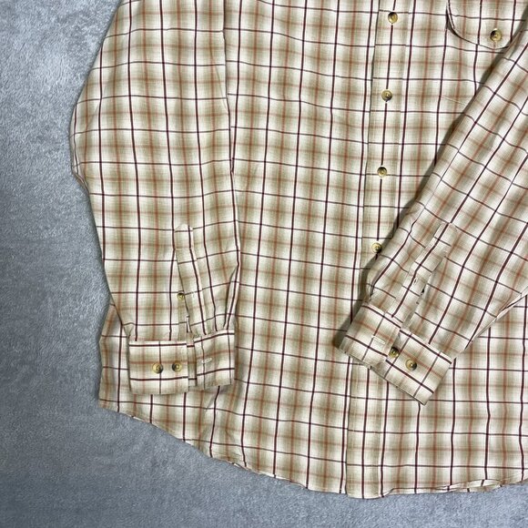 Magellan Long Sleeve XXL Button Down‎ Plaid Brown Outdoor Shirt - Picture 5 of 14